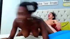 Horny Busty Ebony Teen Takes Hard Anal And Pussy Pounding