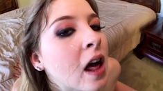 hardcore amateur blowjob and cumshot on the face