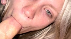 Sexy amateur blonde blowjob amp cumshot HD