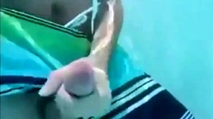 Jerk off under water